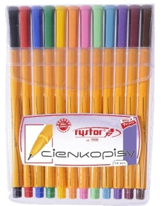 Cienkopis RYSTOR RC-04 komplet 12 sztuk