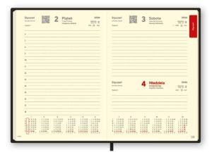 Kalendarz książkowy A-5 KE Elegant Jotan zapięcie