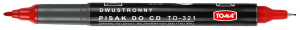 Pisak TOMA do CD dwustronny TO-321 czerwony