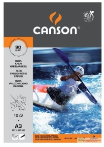 Kalka kreślarska w bloku A-3 90g/m2 10 ark. CANSON