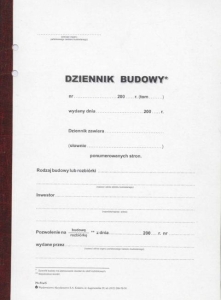 Pb-51c/s/60  Dziennik budowy,