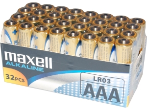 Bateria R-3 MAXELL alkaline 32 sztuki LR03
