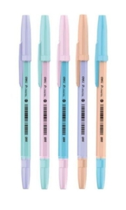 Długopis DELI pastelowy, wkład niebieski