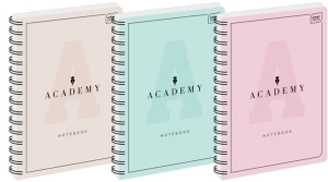Kołonotatnik A-4 100 kartek # ACADEMY Pastel 90 g