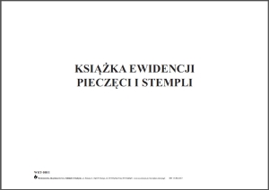 Wkt-108/1 Książka ewidencji pieczęci służbowych,