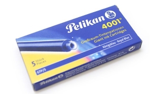 Naboje do pióra PELIKAN długie, niebieskie GTP/5