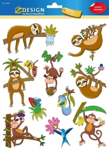 Naklejka AVERY na szybę A-4 54993 "Dżungla"