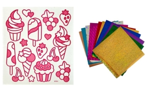 Ozdoba - Naklejki DIY z folią KSPI-432 lody