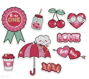 Ozdoba - Haft diamentowy xoxo KSZK-018