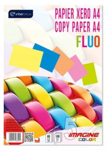 Papier ksero A-4 80g/m2 100 arkuszy Fluo mix