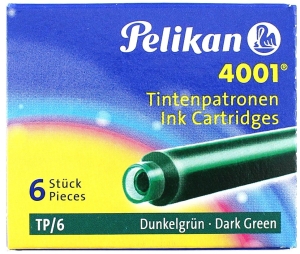 Naboje do pióra PELIKAN TP/6 ciemnozielone