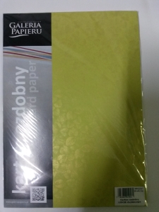 Karton ozdobny A-4 250 g/m2 LIŚCIE oliwkowy