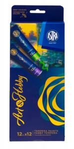Farby tempera 12 sztuk 12 ml ART&HOBBY ASTRA