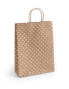 Torebka ozdobna papierowa kraft M 25x10x20 cm