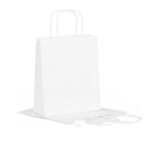 Torba papierowa 18x8x22,5 cm biała