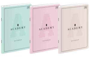 Zeszyt A-4 60 kartek kratka ACADEMY 90 g/m2 PASTEL
