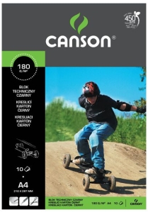 Blok techniczny A-4 z czarnymi kartkami CANSON