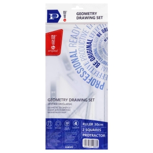 Komplet geometryczny MEMOBE MK-107 z linijką 30 cm