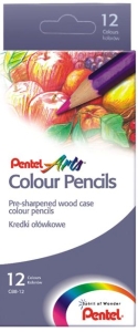 Kredki ołówkowe PENTEL 12 kolorów CB8-12