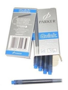 Naboje do pióra PARKER Z11, zmywalne, niebieskie.