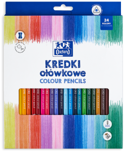 Kredki ołówkowe OXFORD Regular 24 sztuki trójkątne