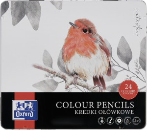 Kredki ołówkowe OXFORD Artistic 24 sztuki w metal.