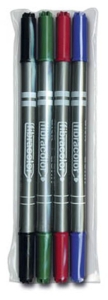 Pisaki FIBRACOLOR dwustronne komplet 4 sztuk.