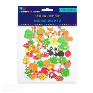 Ozdoba - Naklejki z pianki - Las KSPI-009 96 szt