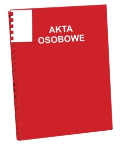 Akta osobowe na spirali czerwone.