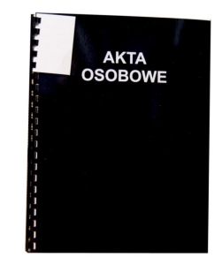Akta osobowe na spirali czarne.