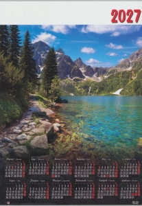 Kalendarz planszowy lakierowany "Morskie Oko" L04.