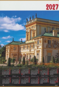 Kalendarz planszowy lakierowany "Zamek"  L06