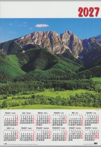 Kalendarz planszowy lakierowany "Tatry" L09.