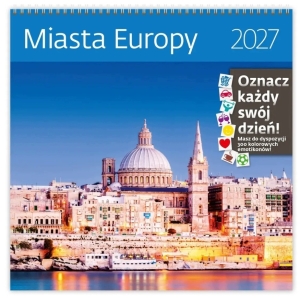 Kalendarz ścienny 30x30 "Miasta Europy"