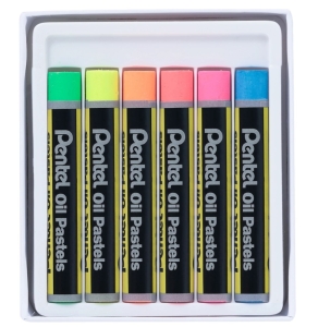 Kredki pastele olejne PENTEL fluo 6 sztuk PHN-F6