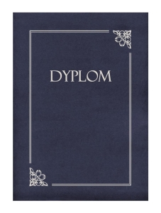 Okładka na dyplom A-4 ze srebrnym nadrukiem granat