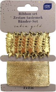 Zestaw tasiemek 2x2m Gold Satin Gold 12/384